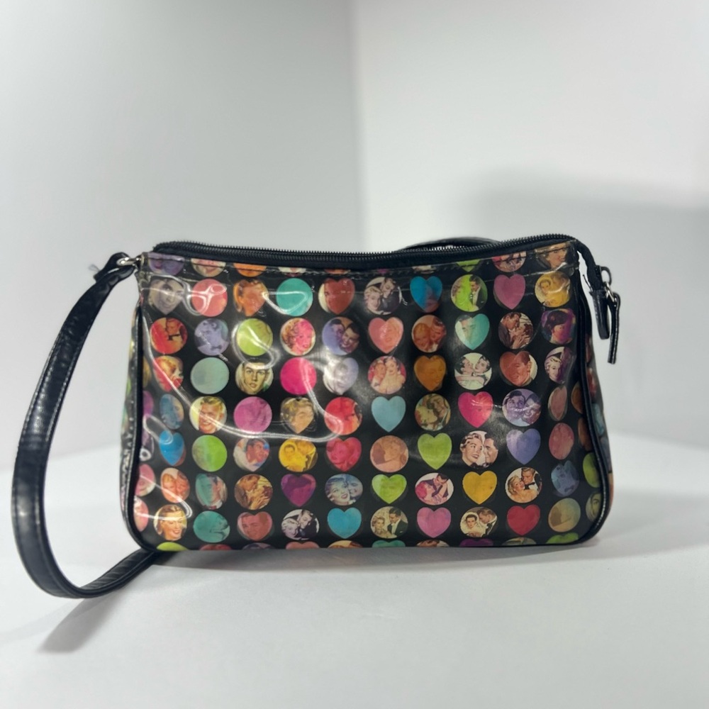 Colorful Heart Pattern Crossbody Bag